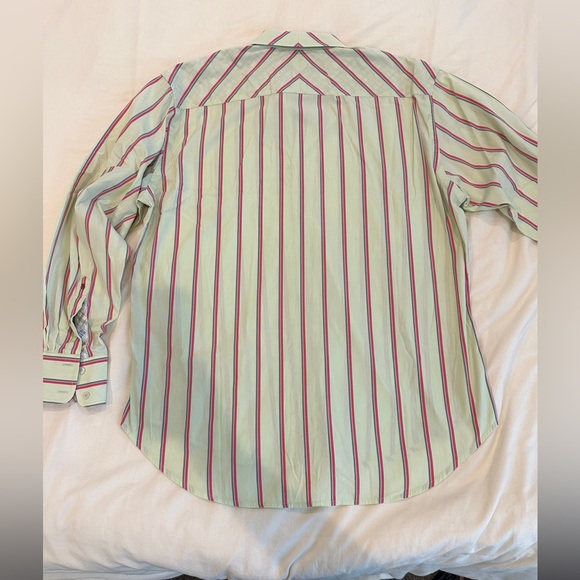 Robert Graham green and pink striped button up men’s XL, NEW, preppy - Picture 3 of 8